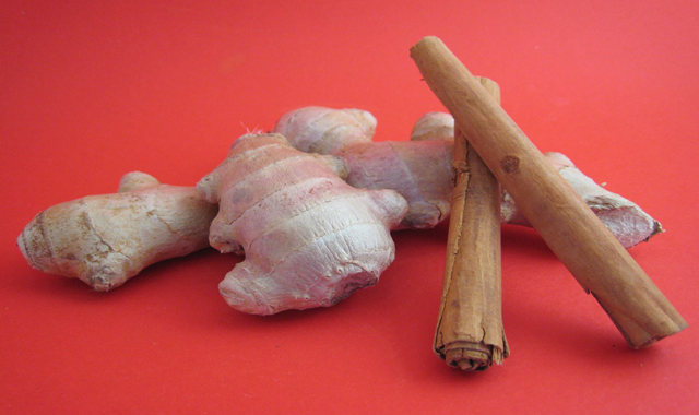 Diet with cinnamon and ginger