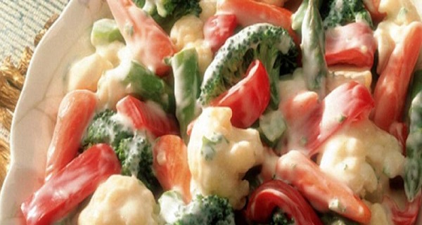 12-28-12 Vegetables in Creamy Garlic Sauce