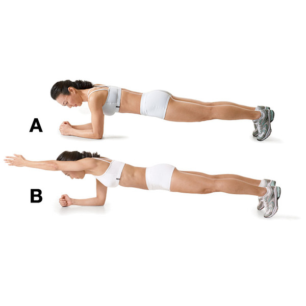 Advanced Workout Plank with Arm Lift